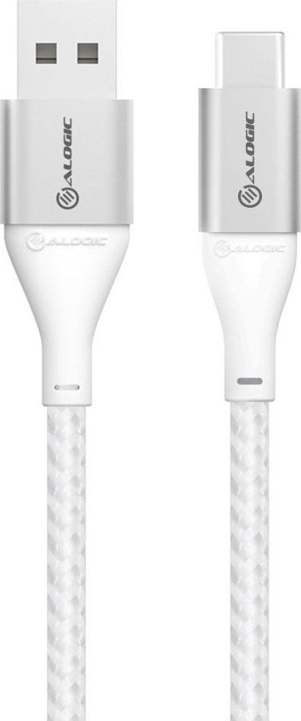 Καλώδιο USB Alogic USB-A σε USB 2.0, 3A, 480Mbps, 0.3m, Ασημί