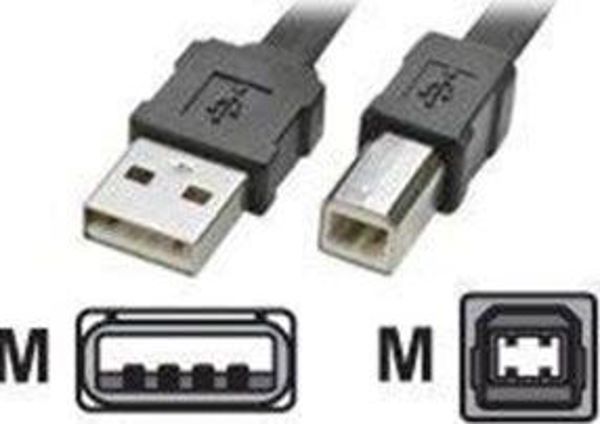 Kabel USB Roline USB-A - USB-B 1.8 m Czarny (JAB-756663)