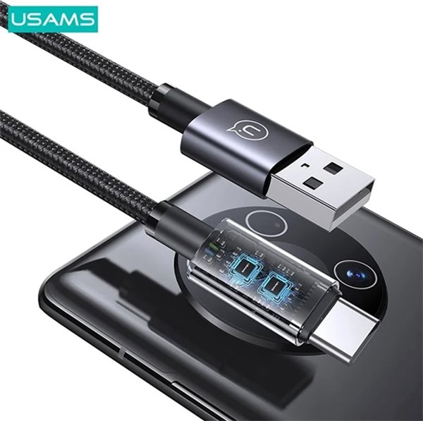 Καλώδιο USB Usams USB-A - USB-C 0.25 m Μαύρο (Usa001353)