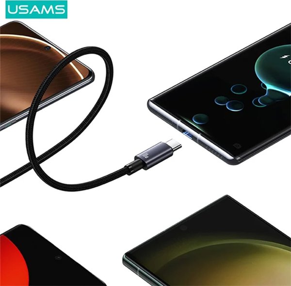 Καλώδιο USB Usams USB-A - USB-C 0.25 m Μαύρο (Usa001353)