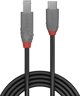 Καλώδιο USB Lindy USB-C σε USB-B Anthra Line, 3m, 5Gb/s, Μαύρο