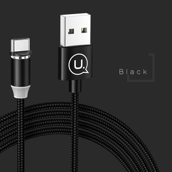 Kabel USB Usams USB-A - USB-C 1 m Czarny (63741-uniw)