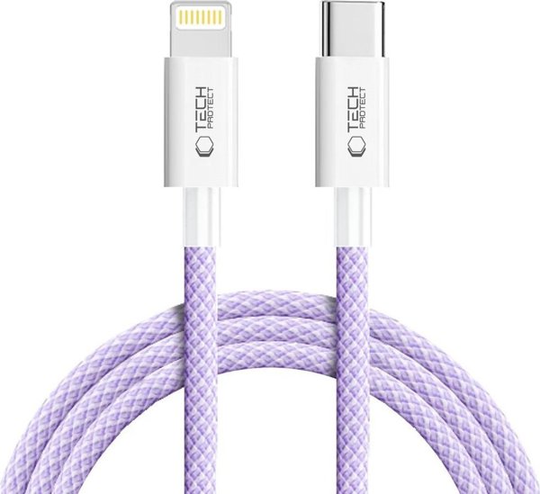 Καλώδιο USB Tech-Protect USB-C - Lightning 2 m Μωβ (5906302380961)
