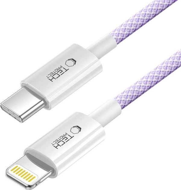 Καλώδιο USB Tech-Protect USB-C - Lightning 2 m Μωβ (5906302380961)