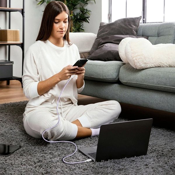 Καλώδιο USB Tech-Protect USB-C - Lightning 2 m Μωβ (5906302380961)