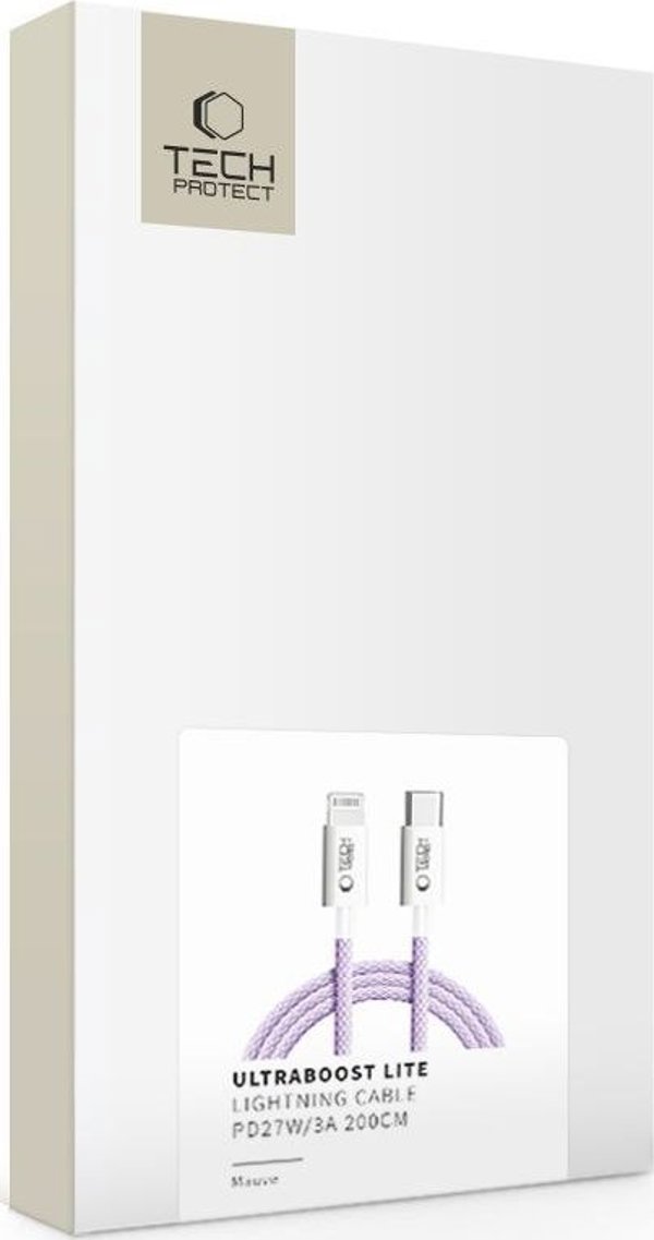 Καλώδιο USB Tech-Protect USB-C - Lightning 2 m Μωβ (5906302380961)