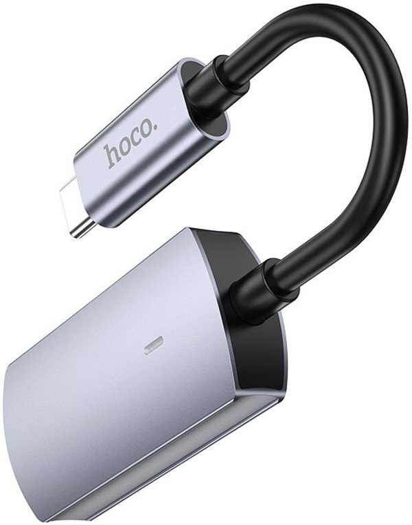Kabel USB C do HDMI Hoco 4K 30Hz 2 m UA43 stalowy szary