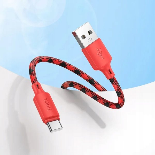 Kabel USB A do USB C Hoco 3A 1 m X116 gradient czerwony