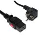 Kabel zasilający Roline Przewód zasilający ROLINE 3P z niemieckim wtykiem CEE 7/7, IEC320 – C19 16 A, z blokadą, czarny, 3 m