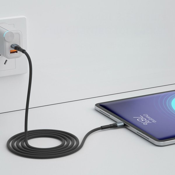 3MK Hyper Cable N-Series Καλώδιο USB-C σε USB-C, 240W, 5A, PD 3.0, QC 3.0, 1m, Μαύρο