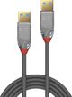 Kabel USB Lindy USB-A - USB-A 5 m Szary (36629)