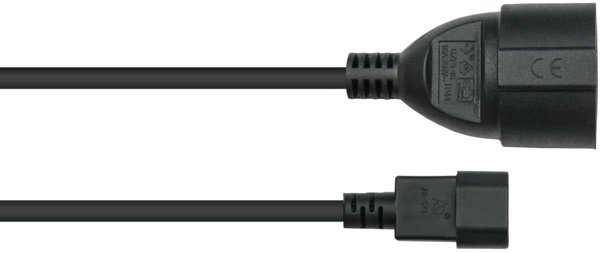 Kabelmeister SK1402-S005 καλώδιο τροφοδοσίας μαύρο 0,5 μ IEC C14 υποδοχή τροφοδοσίας τύπου F