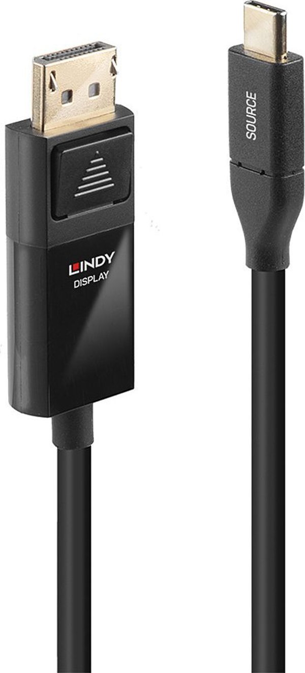 Lindy Καλώδιο USB-C σε DisplayPort 3m Μαύρο (43303)