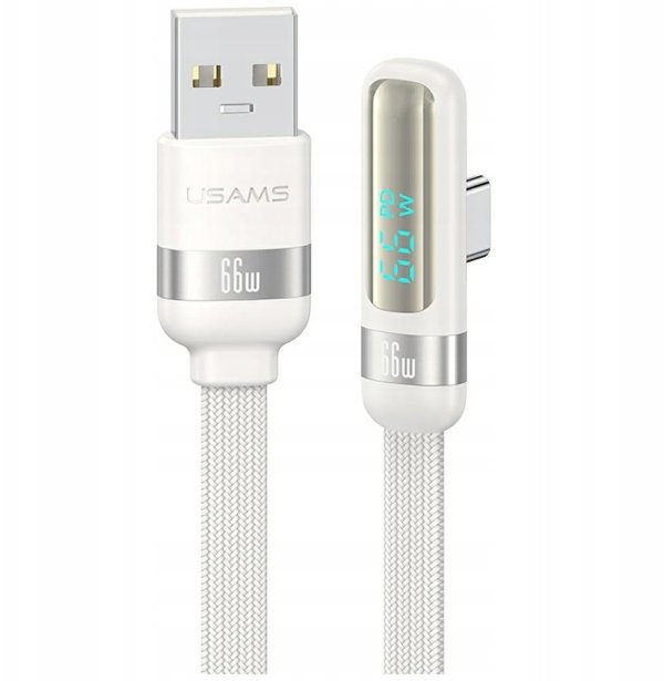 Kαλώδιο USAMS US-SJ651 66W USB-A/USB-C 1.2m λευκό