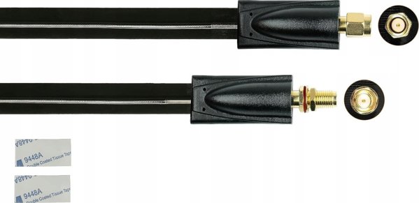 Kabel Alcasa Kabelmeister FD-S20MF kabel koncentryczny 0,227 m SMA Czarny