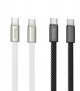 Kabel USB C do USB C Hoco 3A 60W plaski 1 m X125 czarny