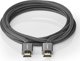 Καλώδιο HDMI Nedis CVTB34000GY30, 3m, HDMI Type A, Γκρι