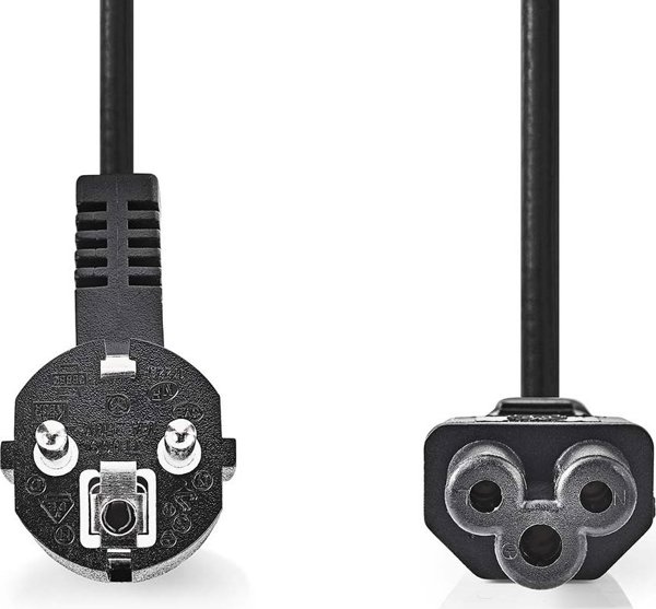 Καλώδιο τροφοδοσίας Nedis CEGL10100BK20, μαύρο, 2 m, C5