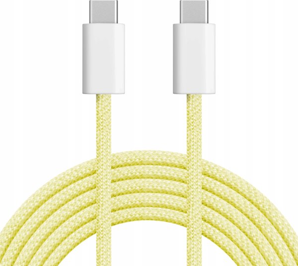 Καλώδιο Kruger&Matz USB Type-C σε USB Type-C, 60W, 1.5m, Κίτρινο