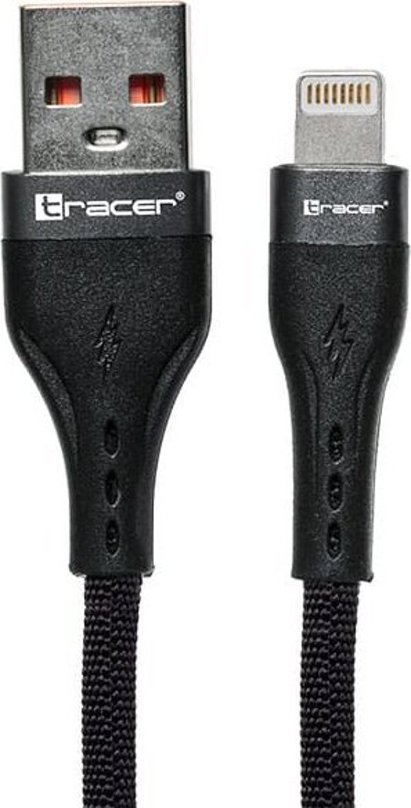 Καλώδιο Tracer USB A σε Lightning 1m Black