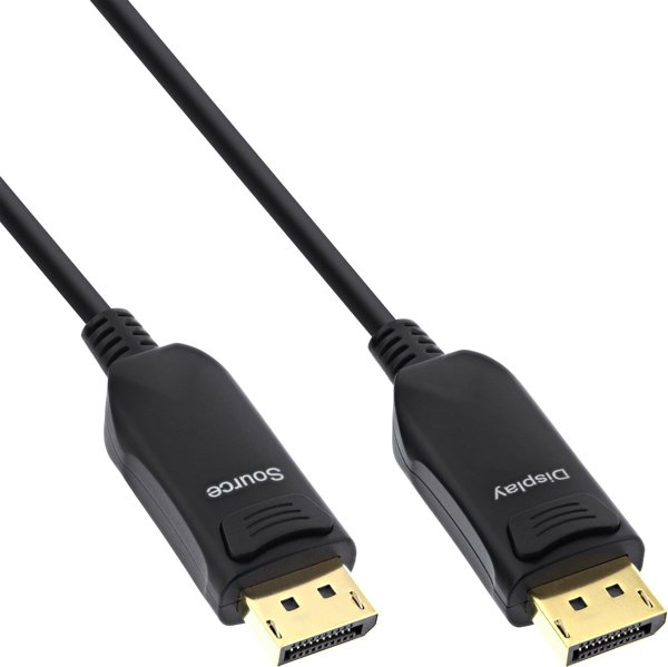 Καλώδιο InLine DisplayPort 1.4 AOC, Active, 8K/4K, Μαύρο, 10m