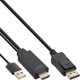 Καλώδιο InLine DisplayPort σε HDMI, 1m, Μαύρο (17161P)