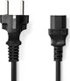 Kabel zasilajacy Nedis CEGL10030BK50 kabel zasilajacy Czarny 5 m CEE7/7 C13 panel