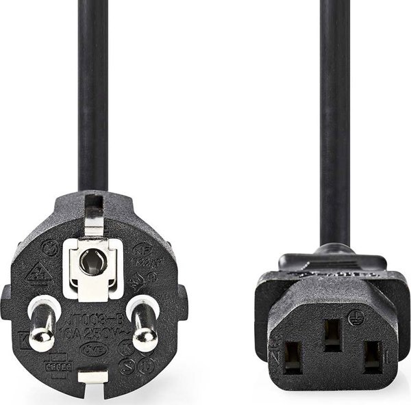 Kabel zasilajacy Nedis CEGL10030BK50 kabel zasilajacy Czarny 5 m CEE7/7 C13 panel