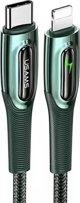 USAMS Καλώδιο USB-C σε Lightning US-SJ518, 20W PD, Smart Power-off, Πλεκτό, 1.2m, Dark Green