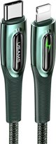 USAMS Καλώδιο USB-C σε Lightning US-SJ518, 20W PD, Smart Power-off, Πλεκτό, 1.2m, Dark Green