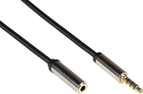 Kabel PYTHON Python Audiokabel 4-pol. Klinkenst. an Buchse schwarz 1m