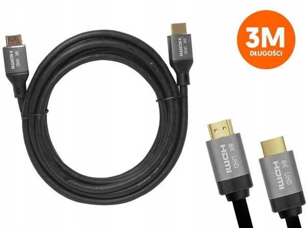 Kabel HDMI-HDMI (v2.1 | 8K | 3 m) czarny