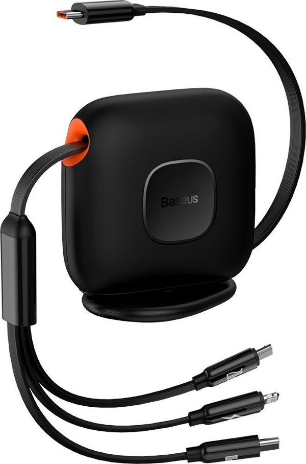 Kabel USB Baseus USB-C - USB-C + microUSB + Lightning 1.7 m Czarny (6932172610258)