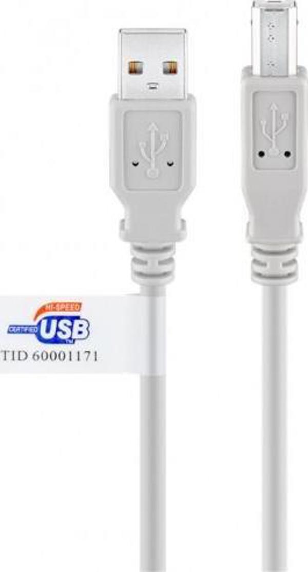 Kabel USB Goobay USB-A - USB-B 5 m Szary