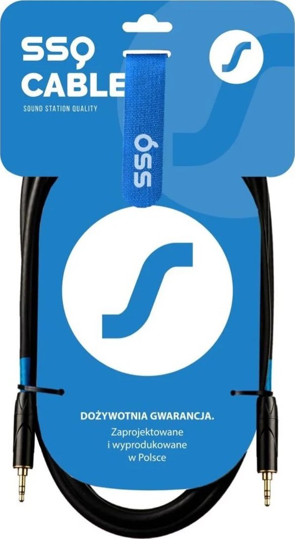 Kabel SSQ Jack 3.5mm - Jack 3.5mm 3m czarny (SS-1426)
