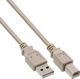 Καλώδιο USB InLine USB-A σε USB-B 2.0, 3m, Γκρι (34535L)