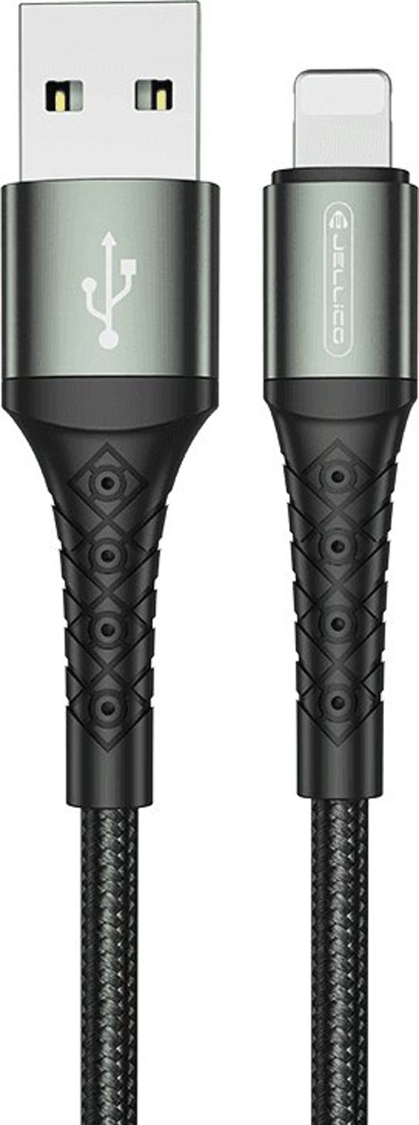 Kabel USB Jellico USB-A - Lightning 1 m Czarny (6974929201562)