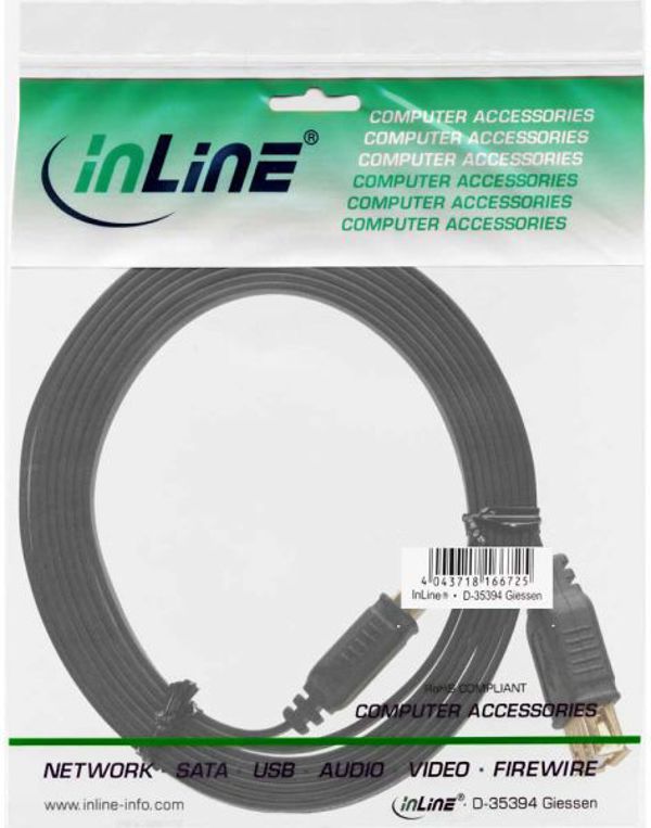 Καλώδιο USB InLine USB-A σε USB-A, 5m, Μαύρο (34605F)