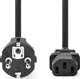 Kabel zasilajacy Nedis CEGL10030BK30 czarny 3 m wtyczka typu F IEC 320