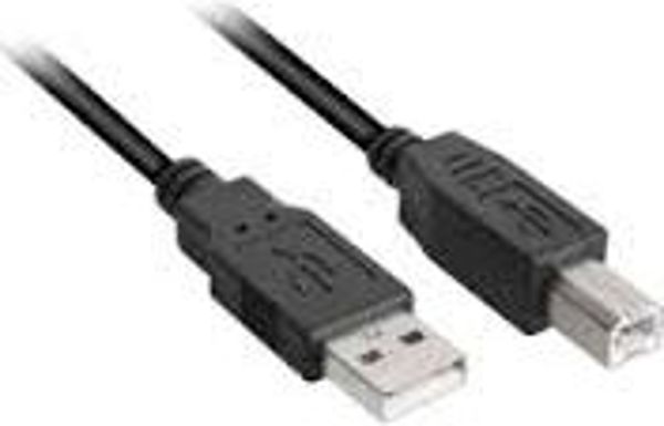 Kabel USB Sharkoon USB-A - USB-B 2 m Czarny (4044951015269)