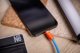 Καλώδιο Newell USB-C σε USB-C 100W, 1,5 μέτρα, σιλικόνης, σπειροειδές, μπλε-πορτοκαλί