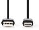 Kabel USB Nedis USB-C - USB-A 3 m Czarny (CCGB60600BK30)