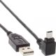 Καλώδιο InLine USB-A σε miniUSB 1.5m, Γωνιακό 90 μοιρών, Μαύρο