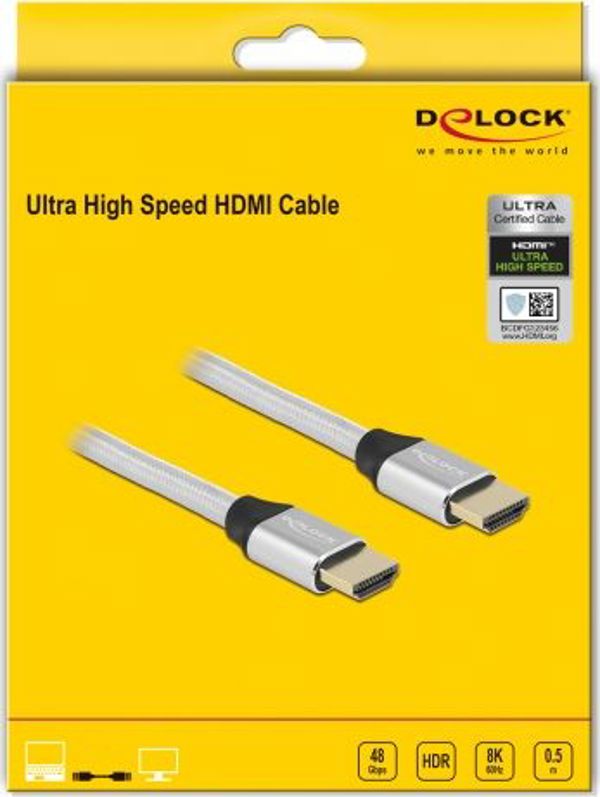 Kabel Delock HDMI - HDMI 3m srebrny (85368)
