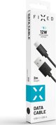 Καλώδιο Fixed USB-A σε USB-C, 2m, Ανθεκτική Σιλικόνη, Μαύρο