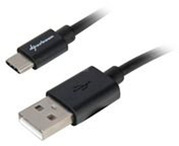 Kabel USB Sharkoon USB-A - USB-C 0.5 m Czarny (4044951021598)