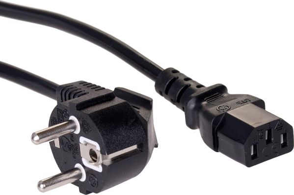 Καλώδιο Τροφοδοσίας Akyga AK-PC-06C IEC C13 για PC, 3m, Μαύρο