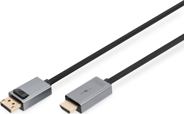 Kabel Digitus DisplayPort - HDMI 1m szary (DB-340202-010-S)