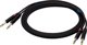 Kabel SSQ Jack 3.5mm x2 - Jack 3.5mm x2 2m czarny (SS-1457)