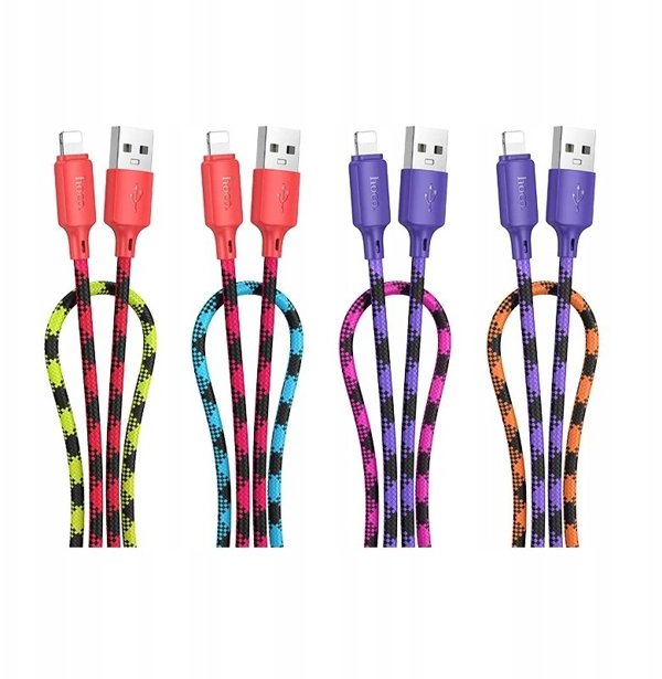 Kabel USB A do Lightning Hoco 2,4A 1 m X116 gradient czerwony